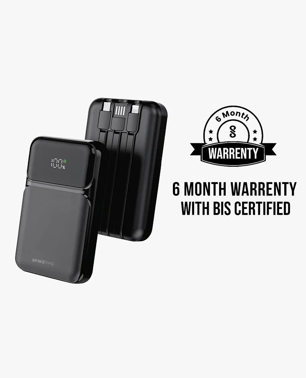 SPACEthing Integrated PowerBank 20000mAh with 3in1 Wires