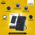 SPACEthing Luzern Magsafe Wireless PowerBank 10000mAh with Wires 5-in-1