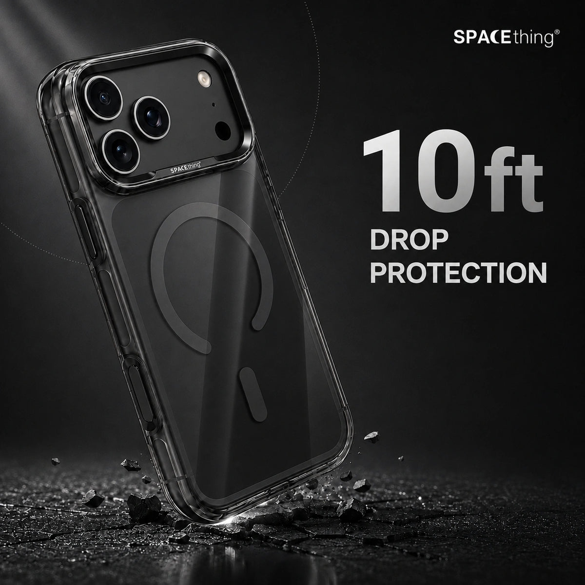 Spacething Armor MagSafe Case for iPhone 18 Pro Max - Black