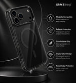 Spacething Armor MagSafe Case for iPhone 18 Pro Max - Black