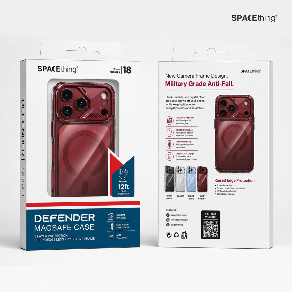 Spacething Defender MagSafe Case for iPhone 18 Pro Max - Black