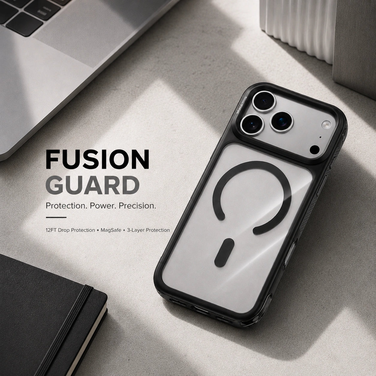 Spacething Fusion Guard MagSafe Case for iPhone 18 Pro Max - Black