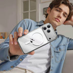 Spacething Minimal MagSafe Dark Cherry Case for iPhone 18 Pro Max - Clear