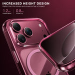 Spacething Minimal MagSafe Dark Cherry Case for iPhone 18 Pro Max - Burgundy