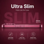 Spacething Minimal MagSafe Dark Cherry Case for iPhone 18 Pro Max - Burgundy
