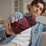 Spacething Minimal MagSafe Dark Cherry Case for iPhone 18 Pro Max - Burgundy