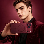Spacething Snapmag MagSafe Case for iPhone 18 Pro - Burgundy