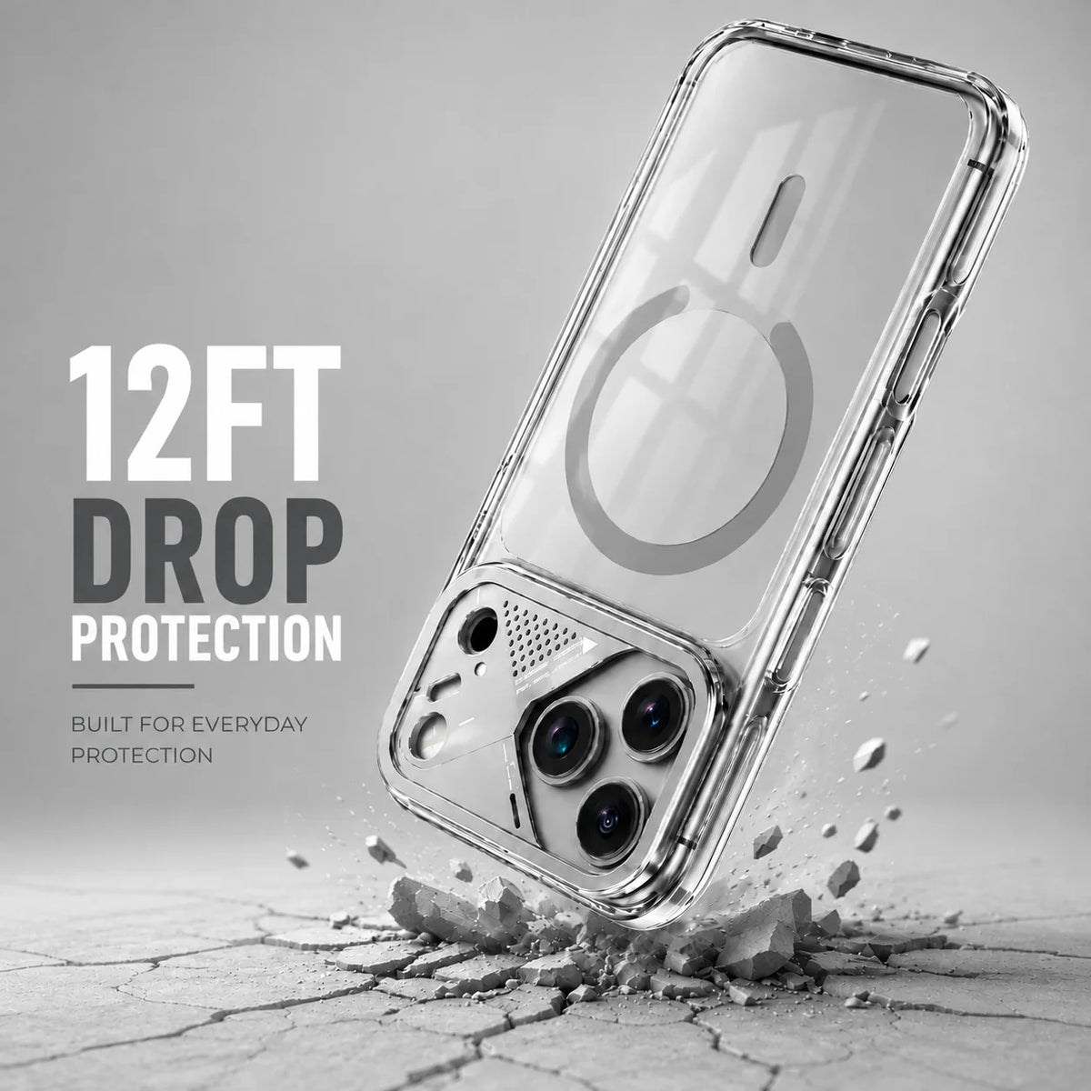 Spacething Defender MagSafe Case for iPhone 18 Pro Max - Silver