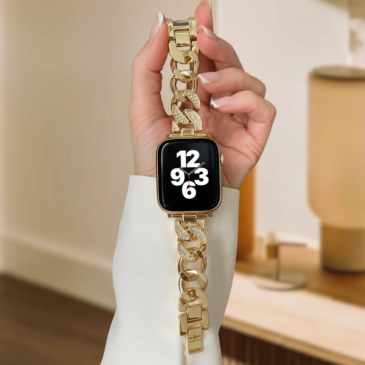 Diamond Metal Strap for Apple Watch - Gold