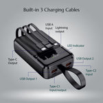 SPACEthing Integrated PowerBank 20000mAh with 3in1 Wires