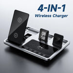 4-in-1 Wireless Charging Station with Touch Buttons