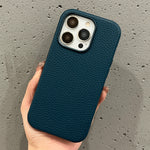 Deep Green Leather Case With Metal Ring