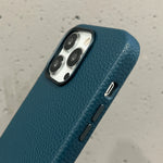 Deep Green Leather Case With Metal Ring