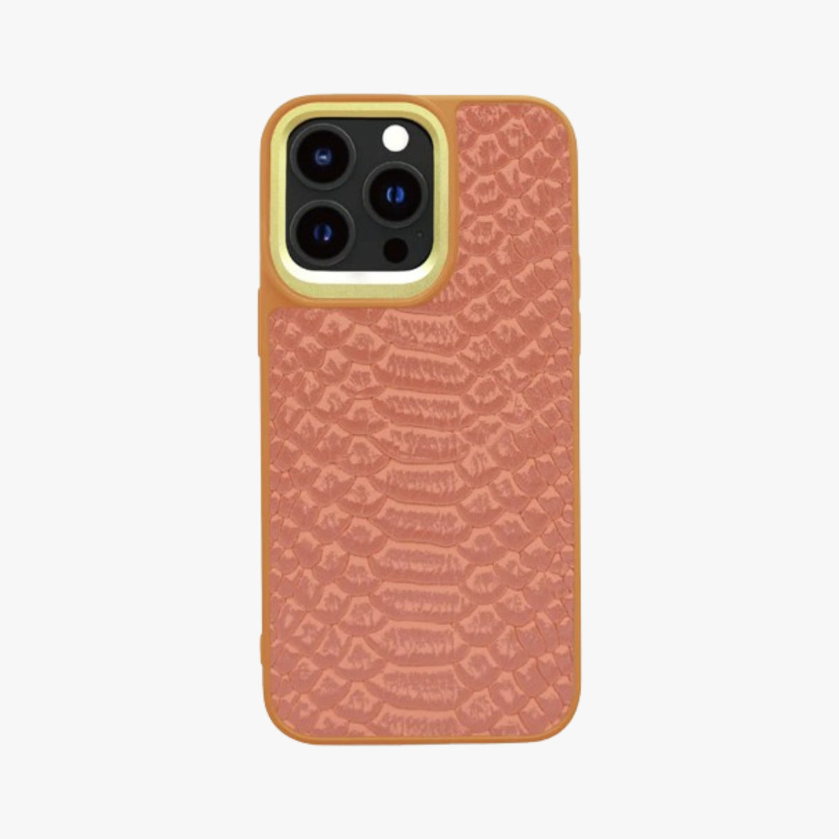 Snake Pattern Back Case - Brown